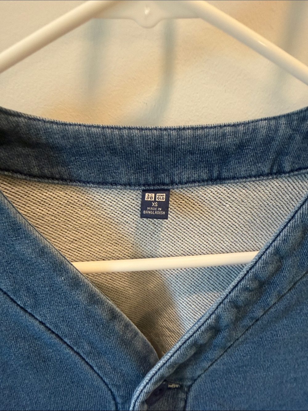 UNIQLO Women's Denim-Style Blue Sweater Cardigan